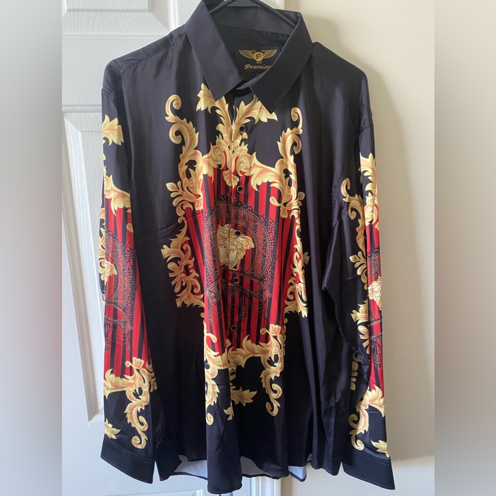 Premier Brand Silk Versace Style Fashion Shirt